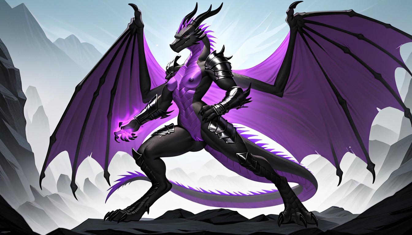 Dominant Look, Purple Paw Pads, 25+ Porno IA Furry