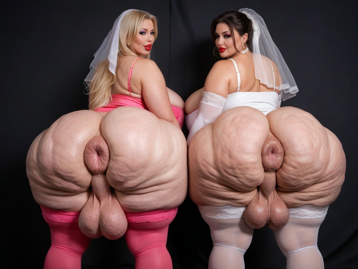 Standing, Hyper Cellulite, Extreme High Definition Shemale AI Porn