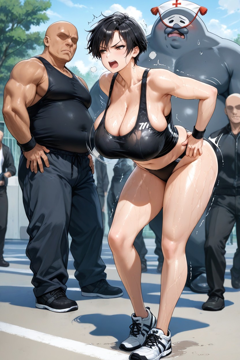 Perfect Face, Bounce Lines, Clevage Hentai AI Porn