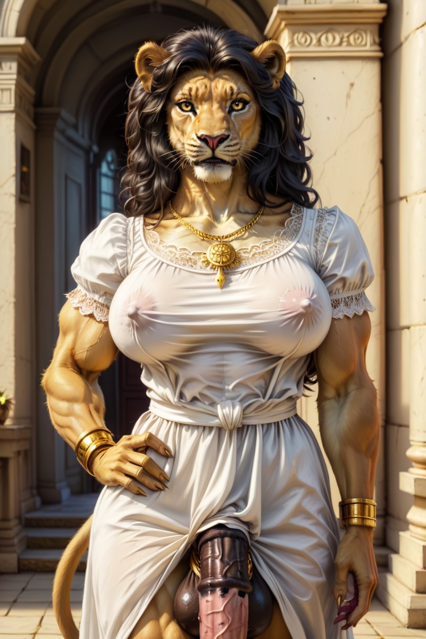 Muscular Shoulders, Anthro, Hand On Hip Furry KI Porno