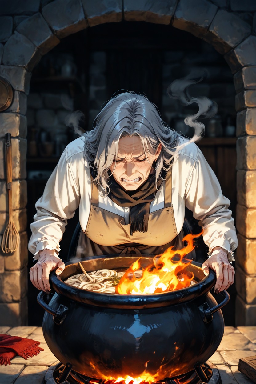 Steam Rising, Rustic Dim Lighting, Stout Body Hentai AI Porn