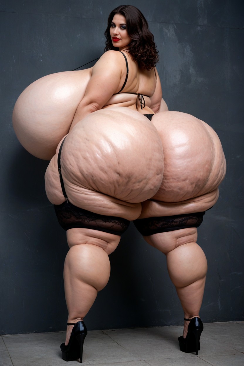18+, Pear Shaped, Insane Fat Ass BBW AI Porn
