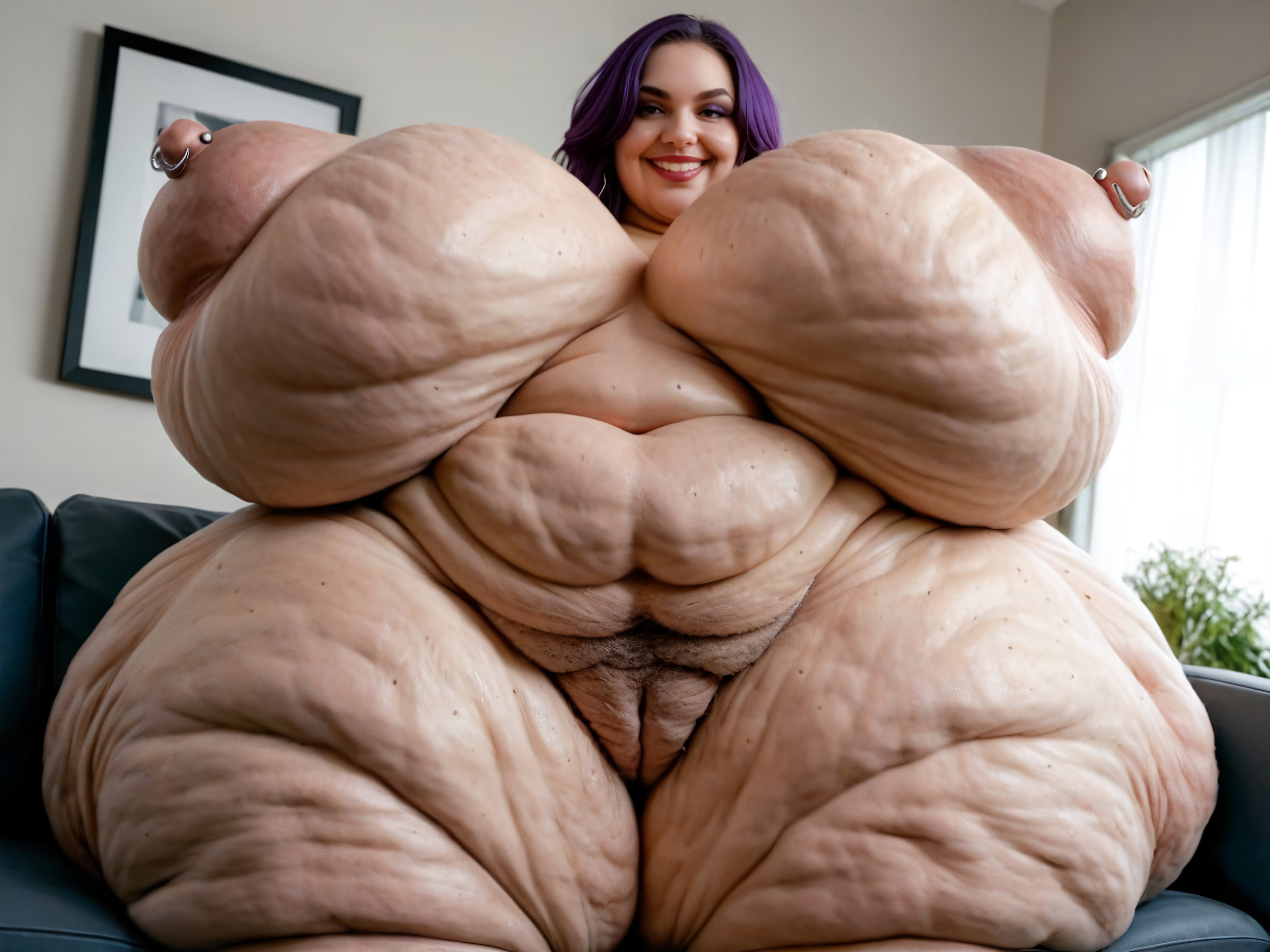 Cellulite On Boobs, Hyper Puffy Nipples, Cellulite On Thighs BBW AI Porn