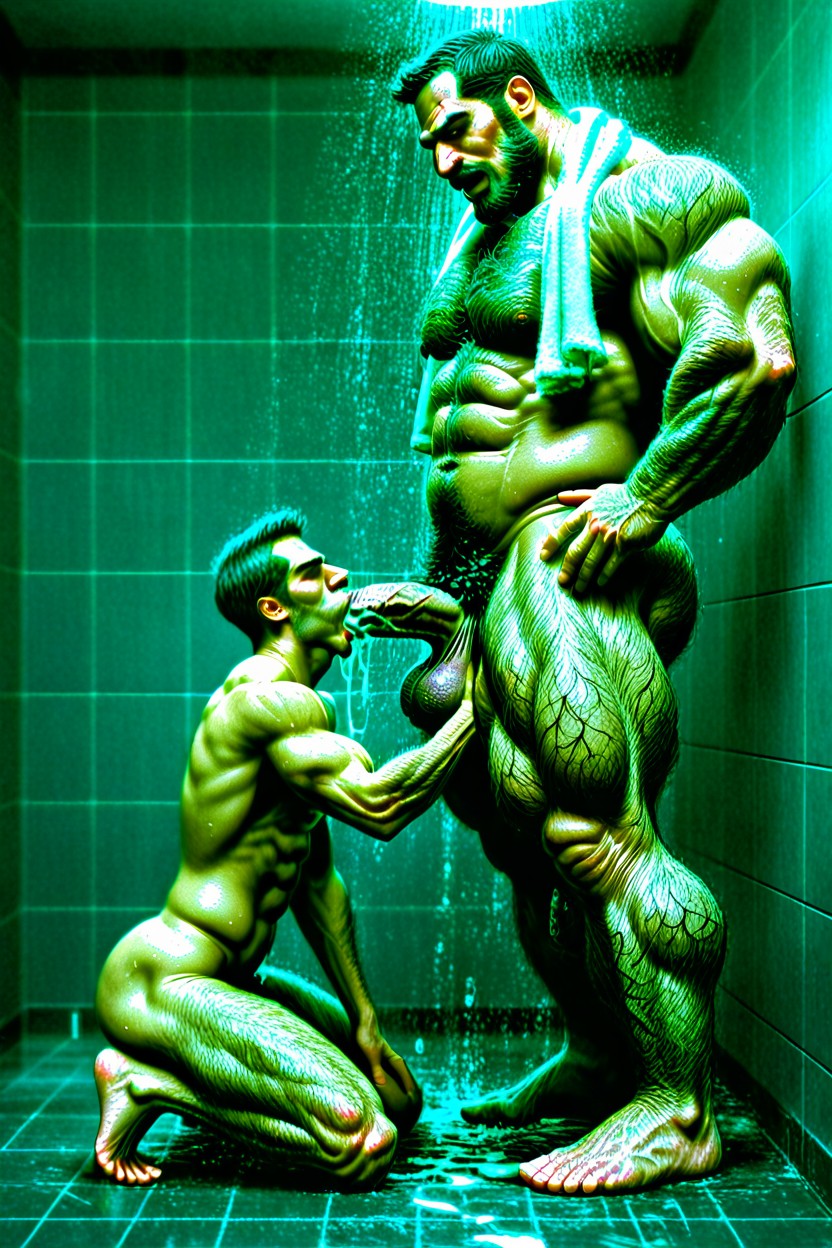 Extra Wide Shot, Musclé, Very Thick And Bushy Chest Hair Porno IA Gay