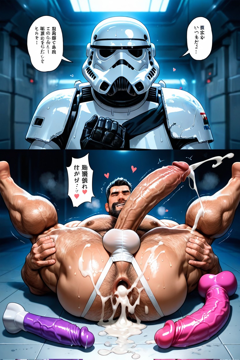 Creampie, Sweaty, Head Back AI Gay Porn