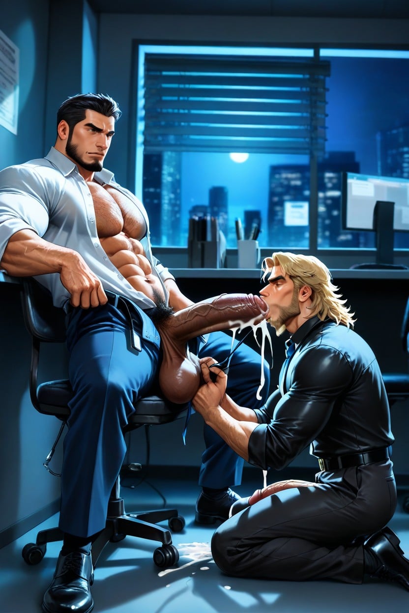 Very Dark Atmosphere, Cinematic Lighting, Guys Only Porno IA Gay