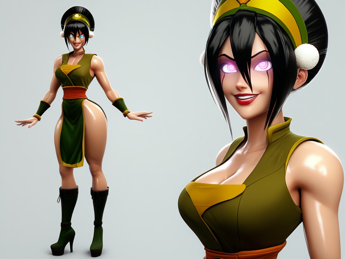 Slutty Costume, Hypnotized, Simple Grey Background Hentai AI Porn