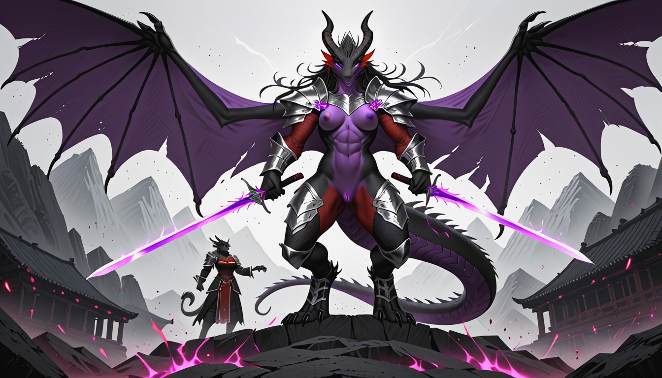 Purple Paw Pads, Stands On Two Legs, Fighting Stance Furry KI Porno