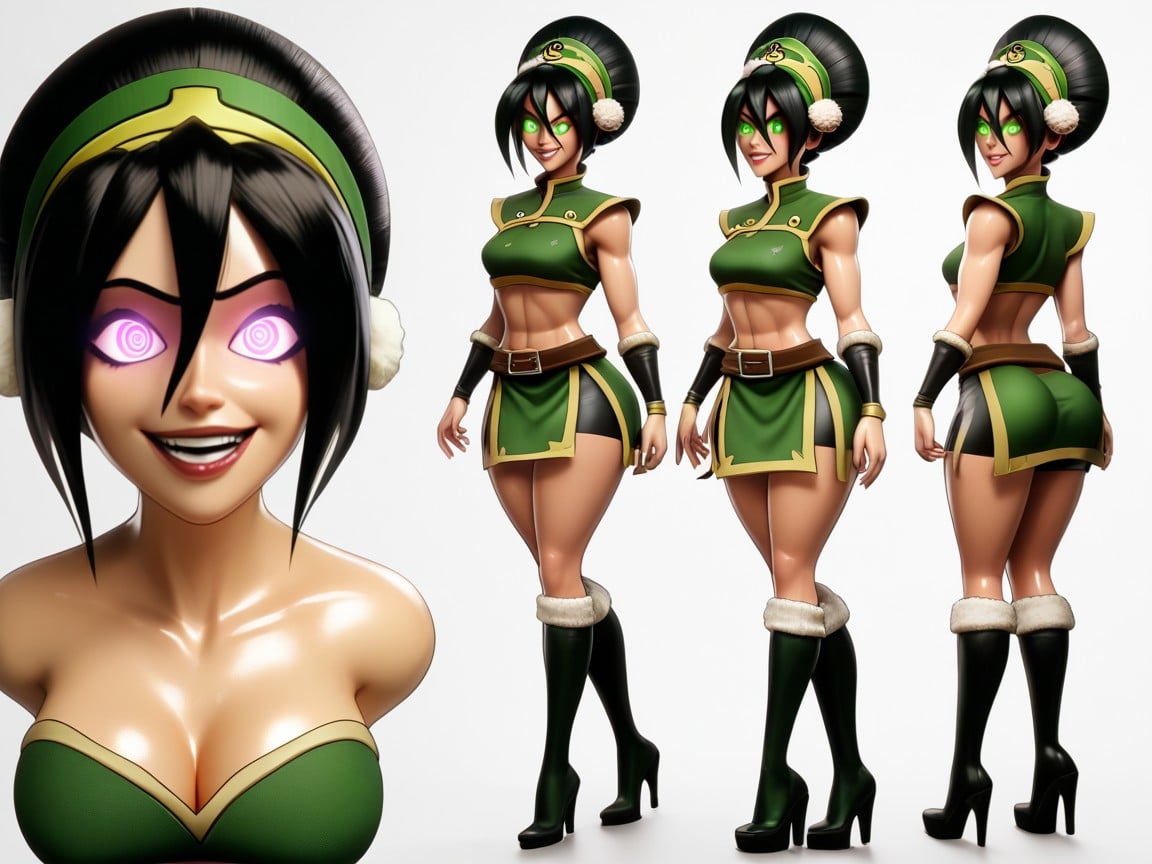 Simple Grey Background, Slutty Costume, Shocked Hentai AI Porn