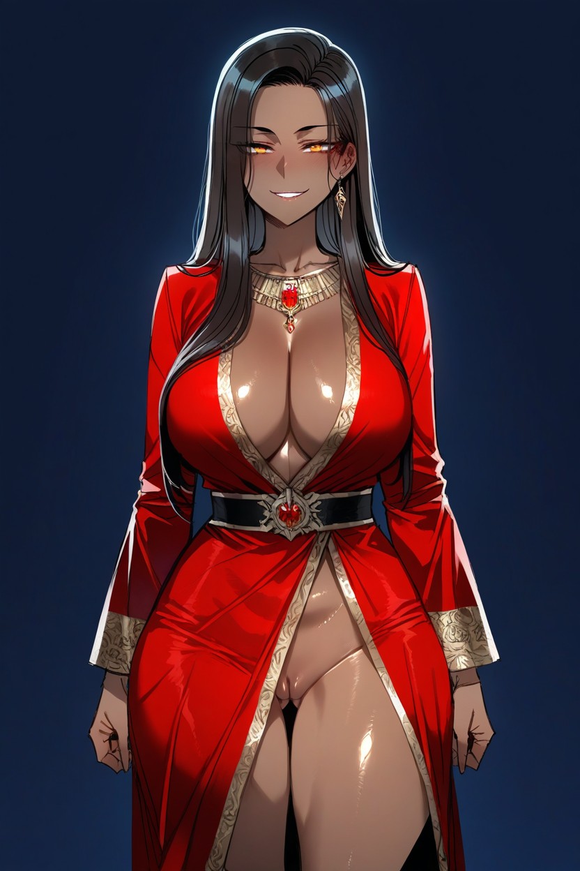 Blank Background, Straight, Dark Brown Skin Hentai AI Porn
