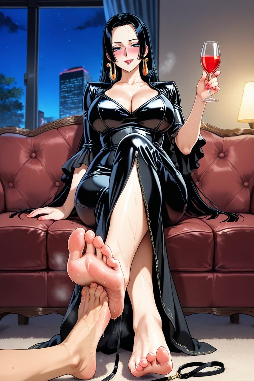 25+, She Holding A Leash, Perfect Soles Hentai AI Porn