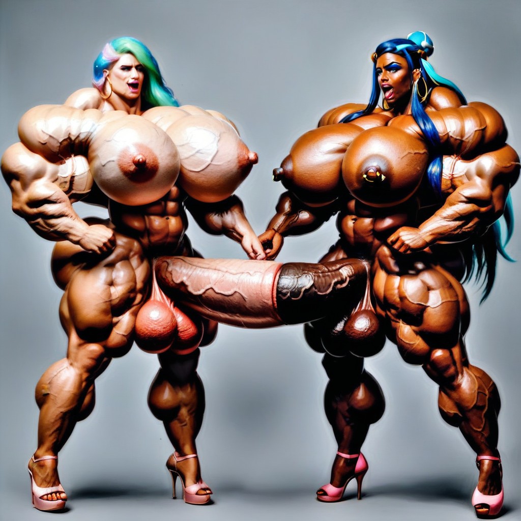 Anal Penetration, African, Gigantic Serratus Anterior Shemale AI Porn