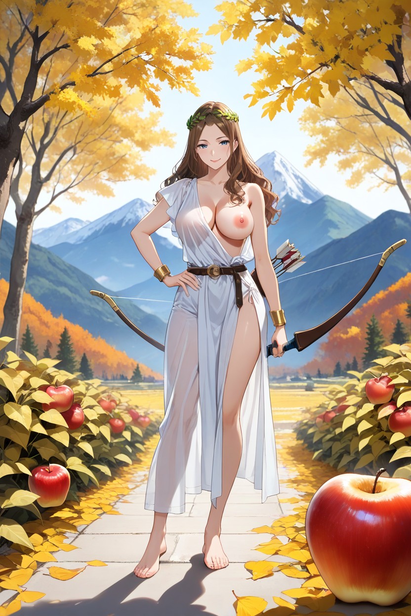 Oversized Golden Bracelet On One Hand, Hard Shadow, Side View Hentai AI Porn