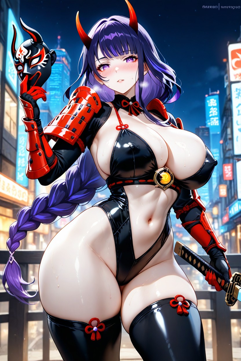 Exposed Breast, Toned Stomach, Fit Body Hentai AI Porn