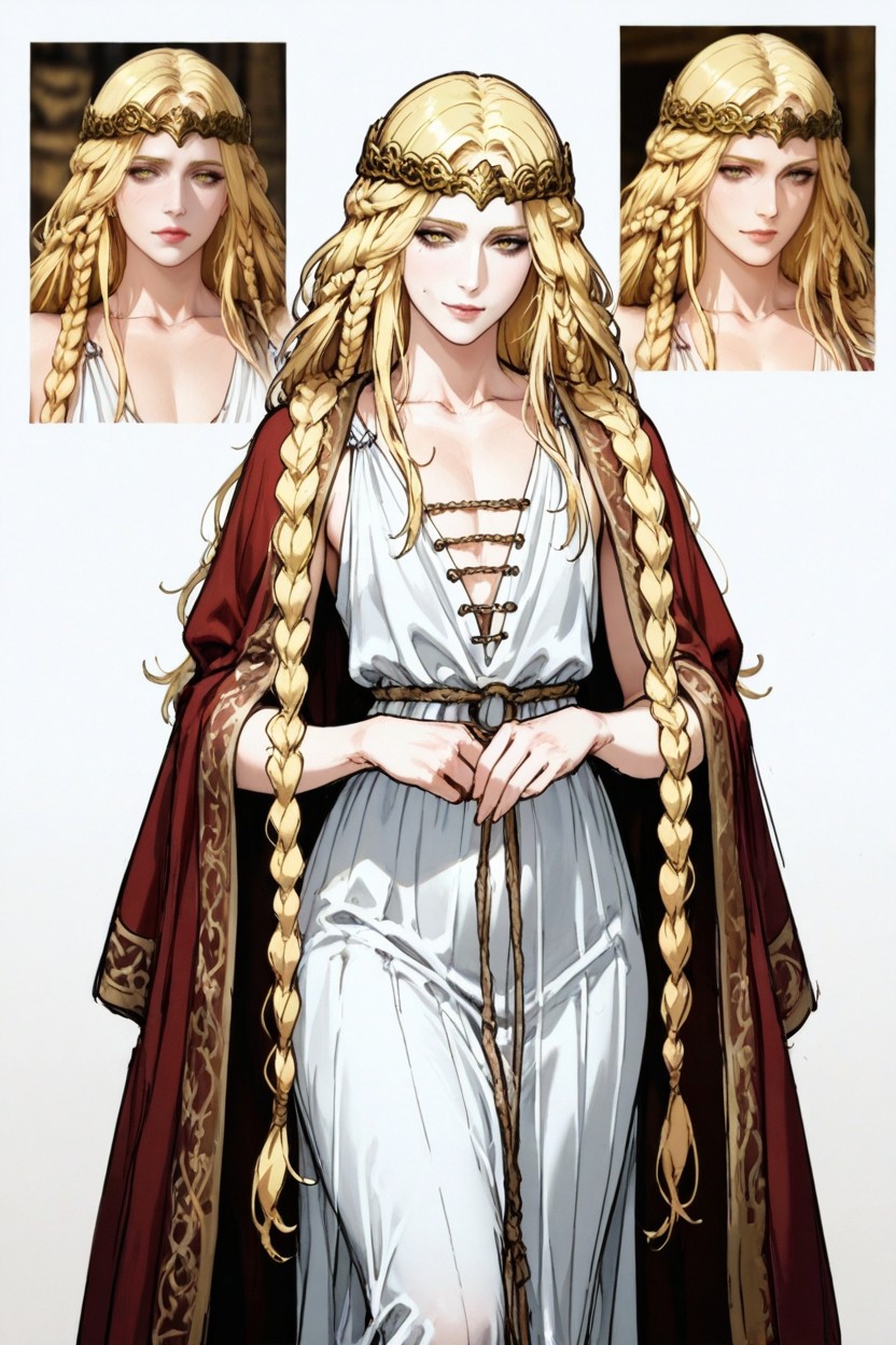 Femboychested, Long Skirt Robe, Anime Artstyle Hentai AI Porn