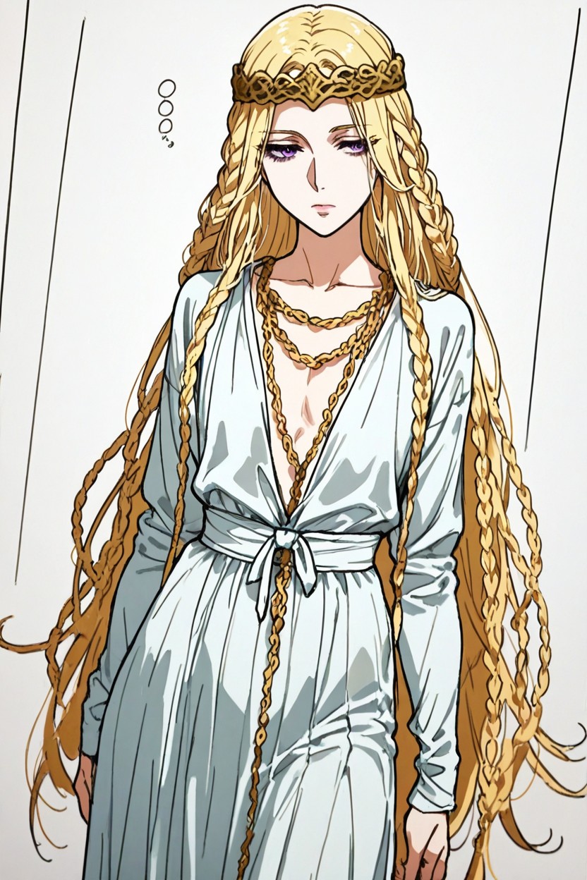 Appearance, A Bit Back View, Crown-like Hairstyle Hentai AI Porn