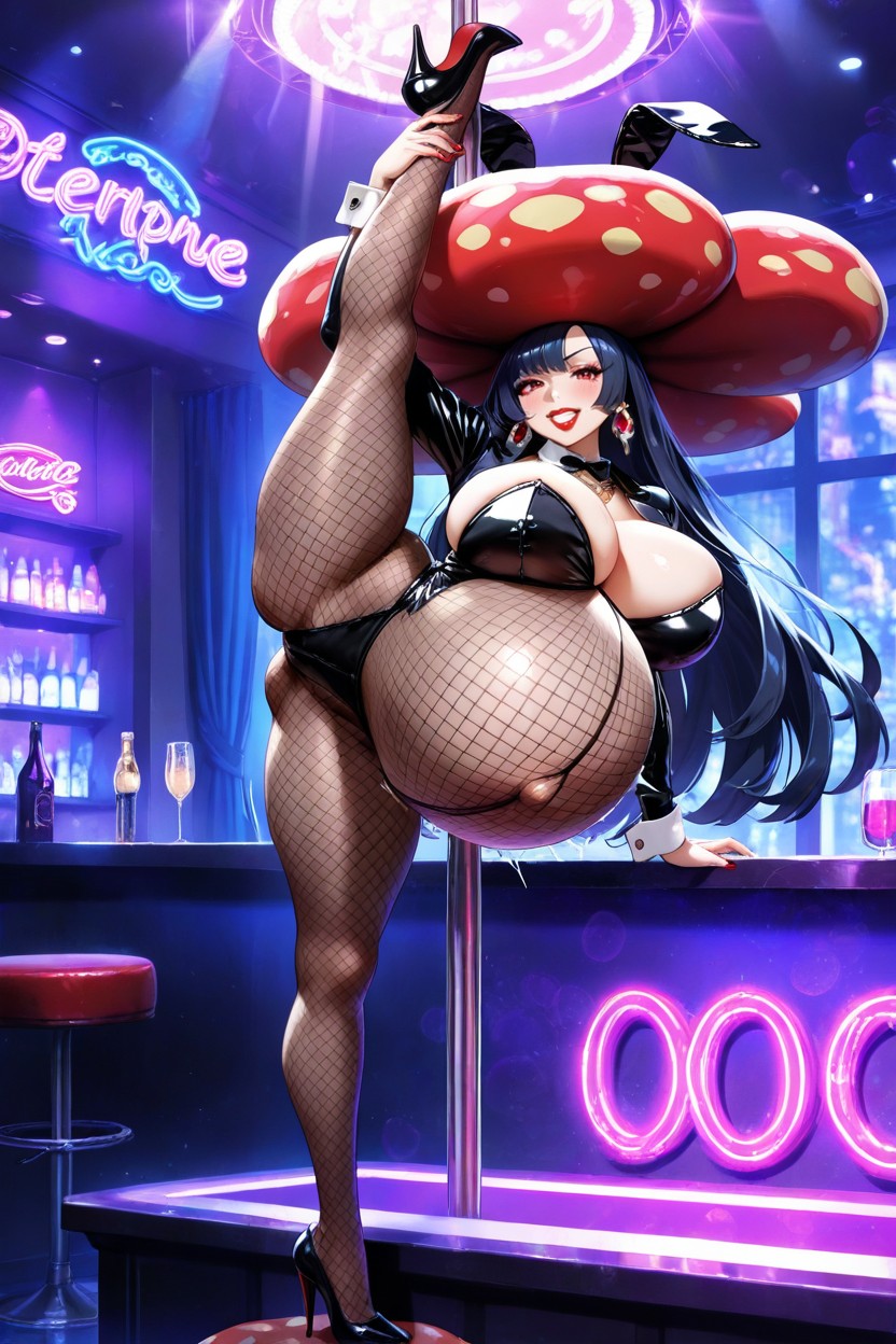 Massive Breast, Bar Counter, High Heels AI Porn