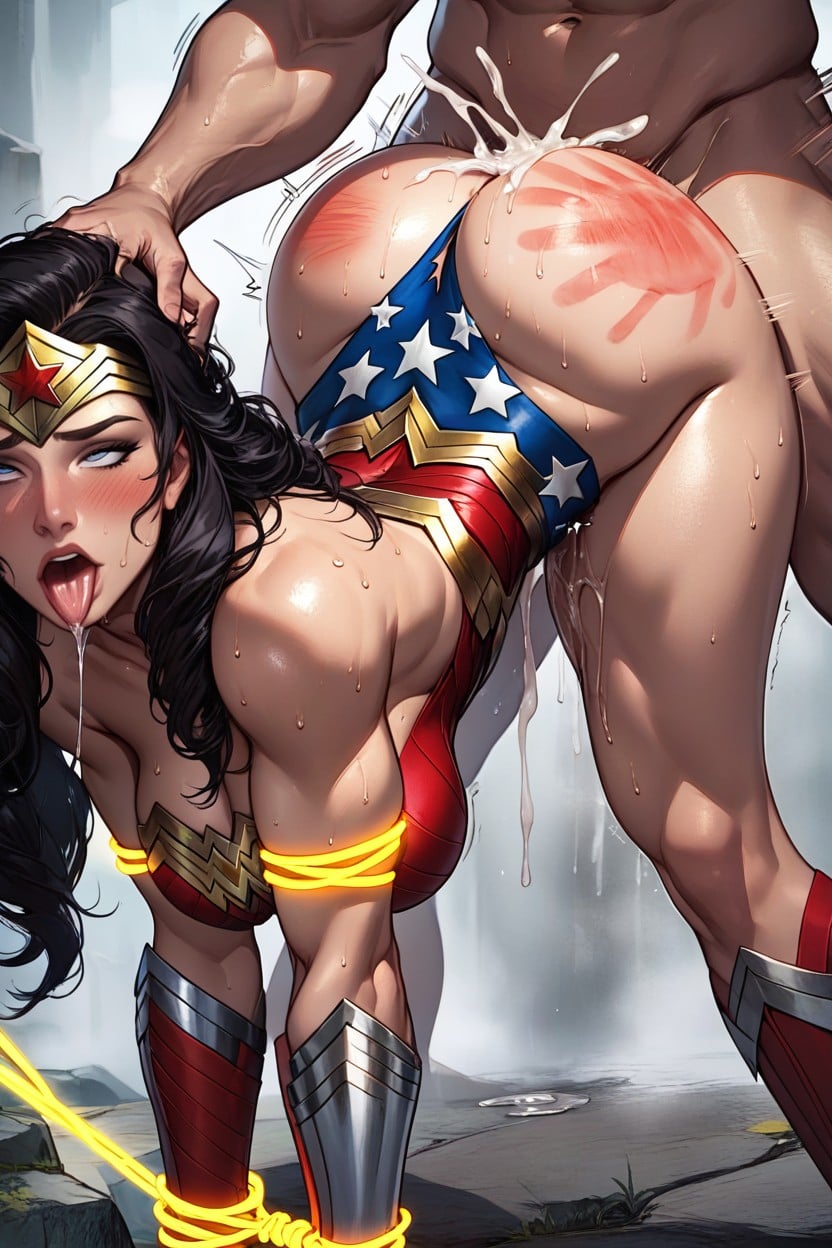 Torn Clothes, Doggy, Wonder Woman Hentai AI Porn
