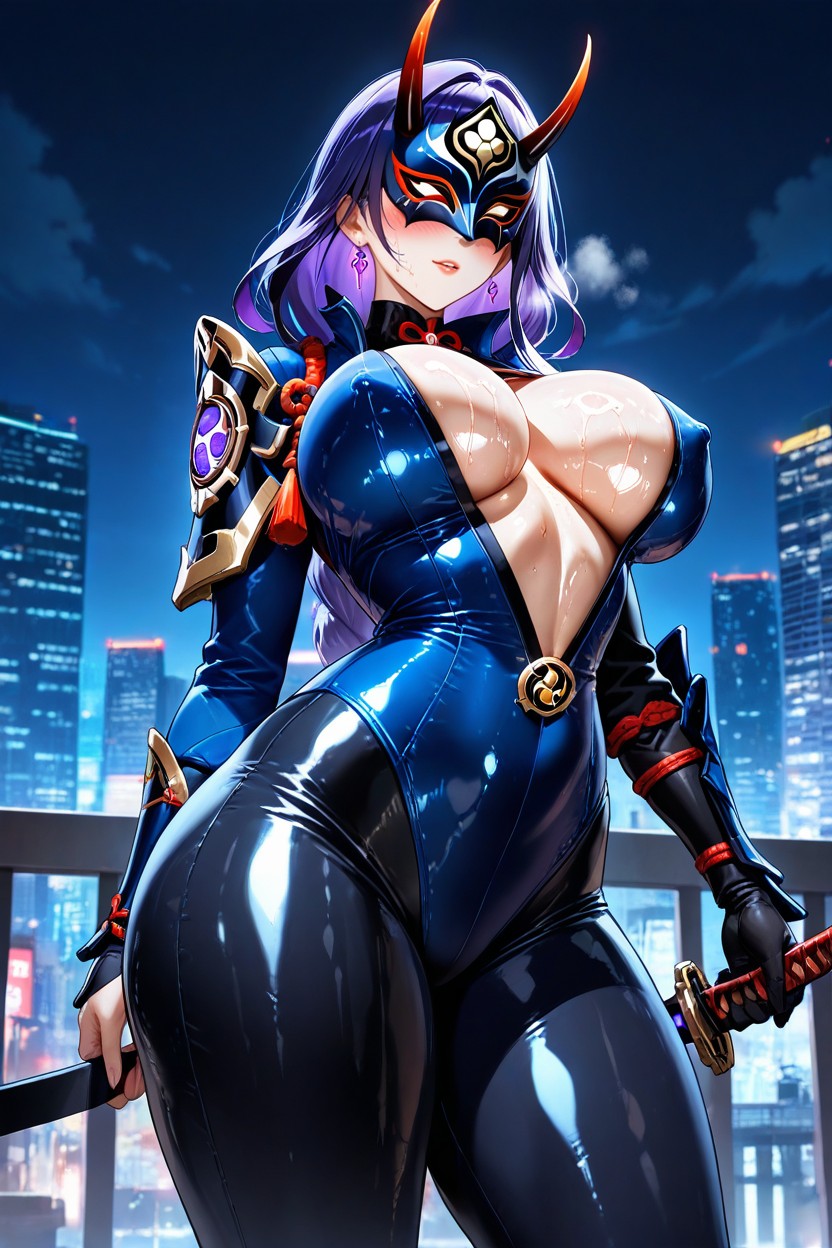 In Heat, Night City View, Perfect Skin Hentai AI Porn