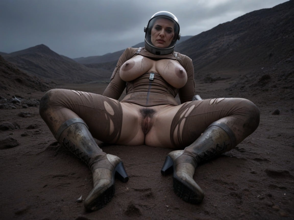 Beautiful Nipples, Front View, Space Station AI Porn