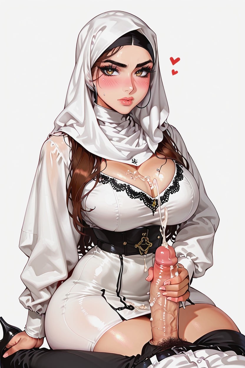 Jordanian, Sexy Hijab, Scolding Viewer Porno IA