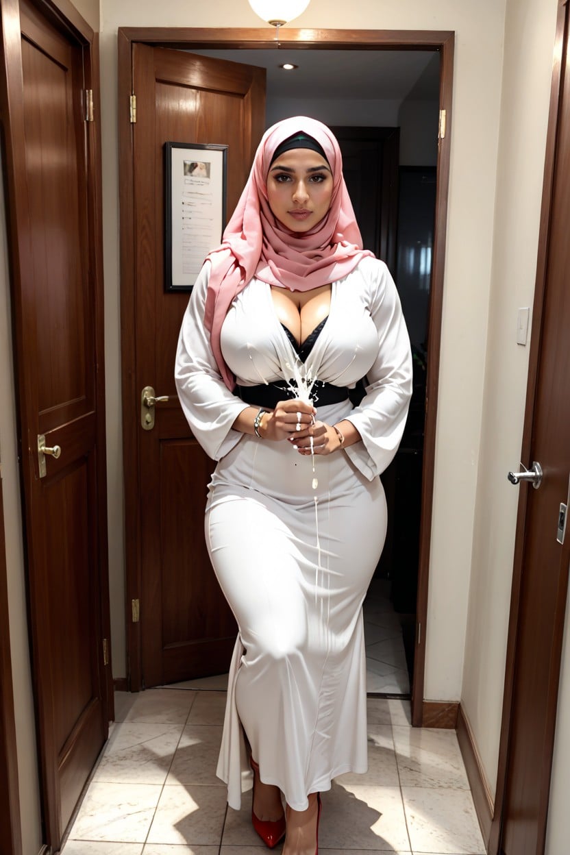 Tight Thighs, Pink Hijab, Sexy Hijab Porno IA