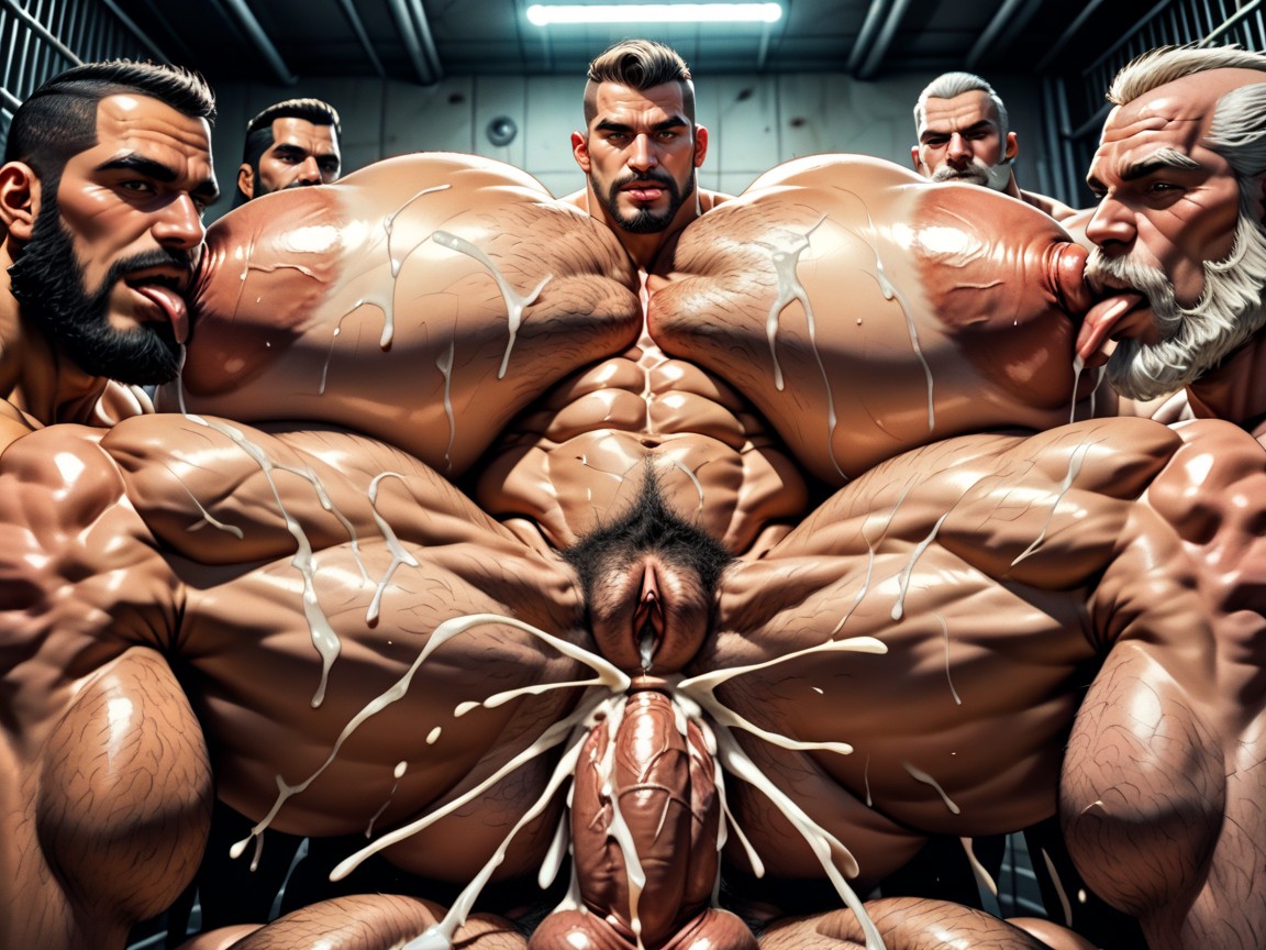 Cunnilingus, Front View, Spreading Legs AI Porn