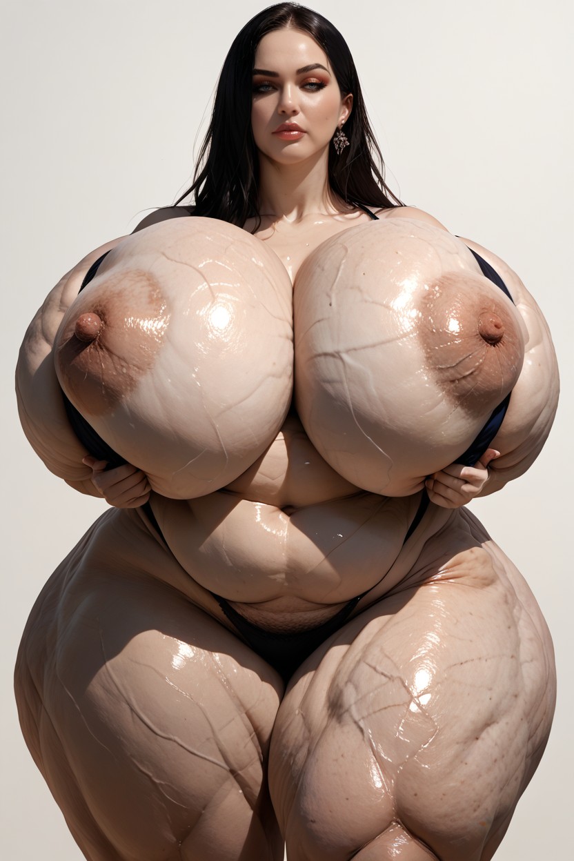 Hyper Celluite On Breasts, Breast To Body Size Ratio, Hyper Increase Volume Of Breast Veins BBW AI Porn