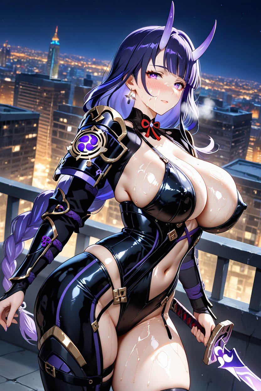 Model, Looking At Viewer, Evening Ball Mask Hentai AI Porn