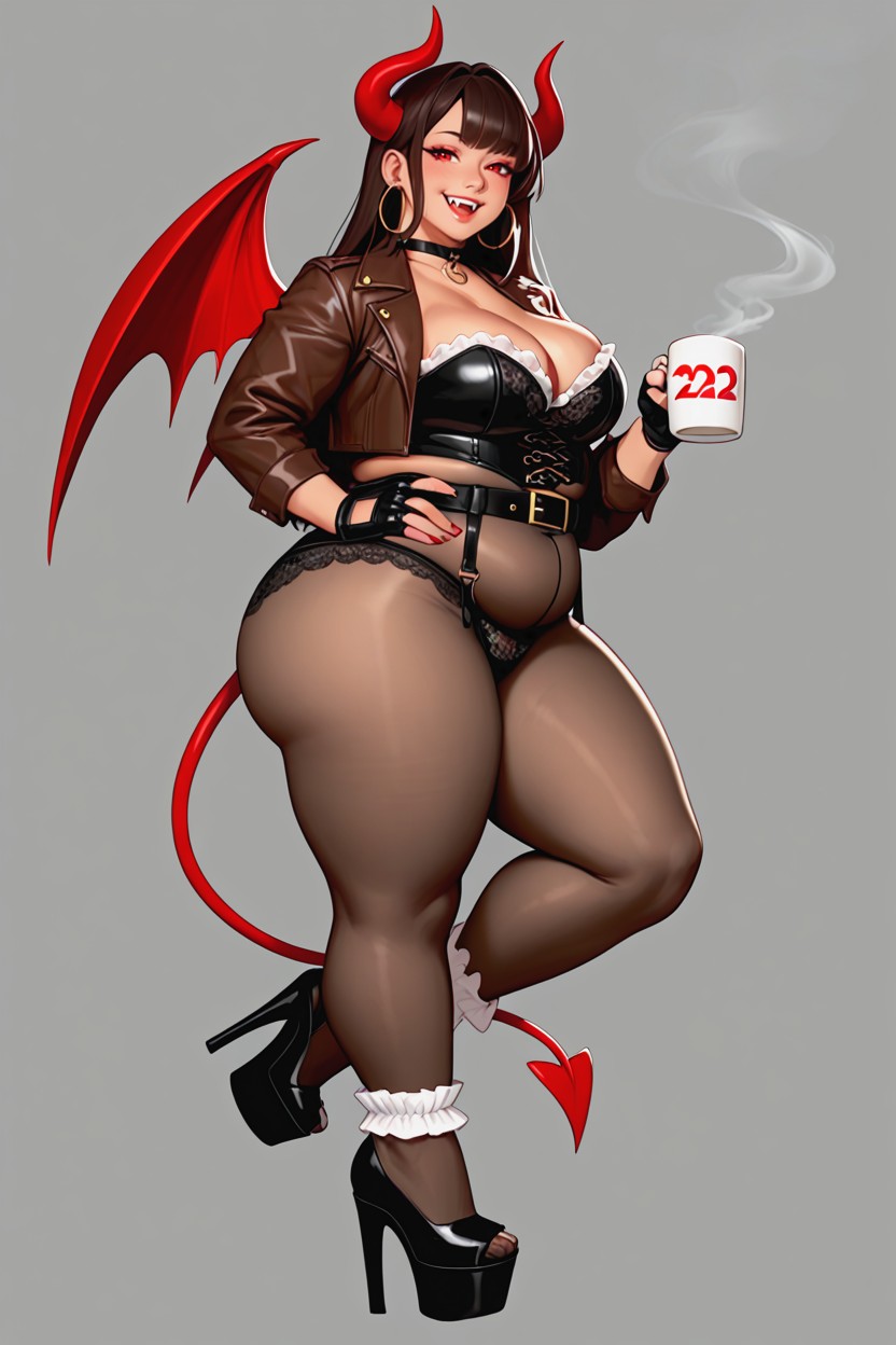 Standing On One Foot, Fondo Simple, Control Top Pantyhose Porno BBW IA