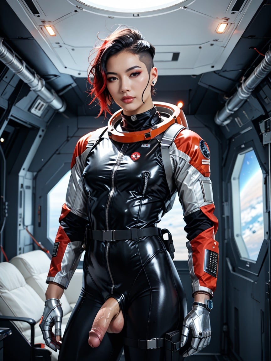 Beautiful Face, Form Fitting Clothes, Skin Tight Cloths Shemale AI Porn