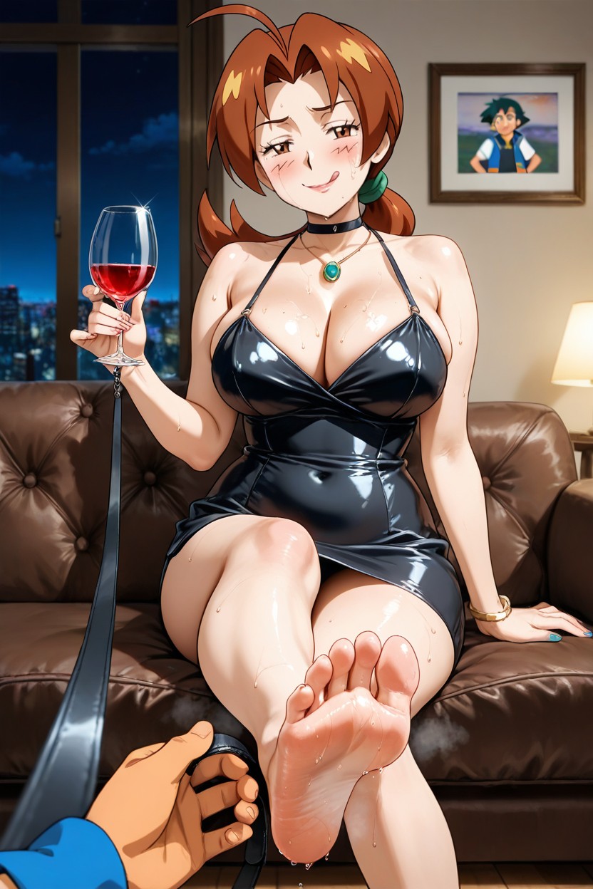 She Laughs Out Loud At Him, Perfect Feet, Perfect Toes Hentai AI Porn