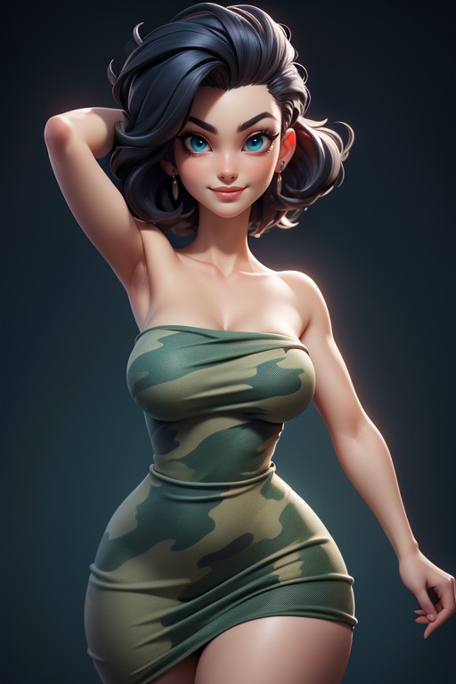 Thick And Curvy Body, No Hair At The Back Of Her Head, Lady Jaye Hentai AI Porn