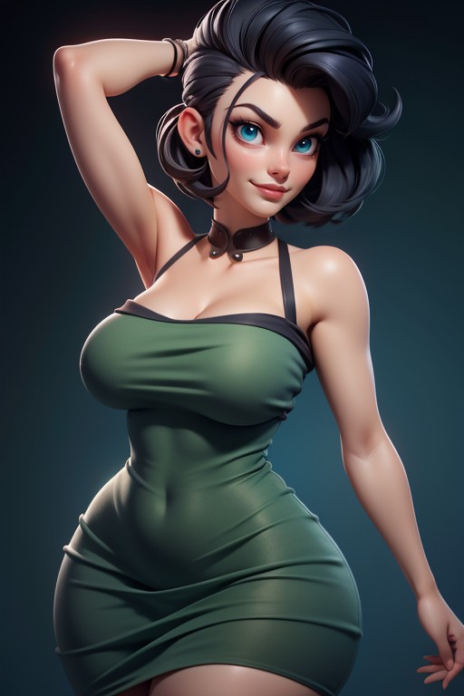 No Hair At The Back Of Her Head, Large Breasts, Correct Body Proportions Hentai AI Porn