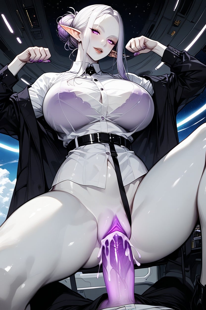 Head Tilt, Very Sexy, White Body Furry AI Porn