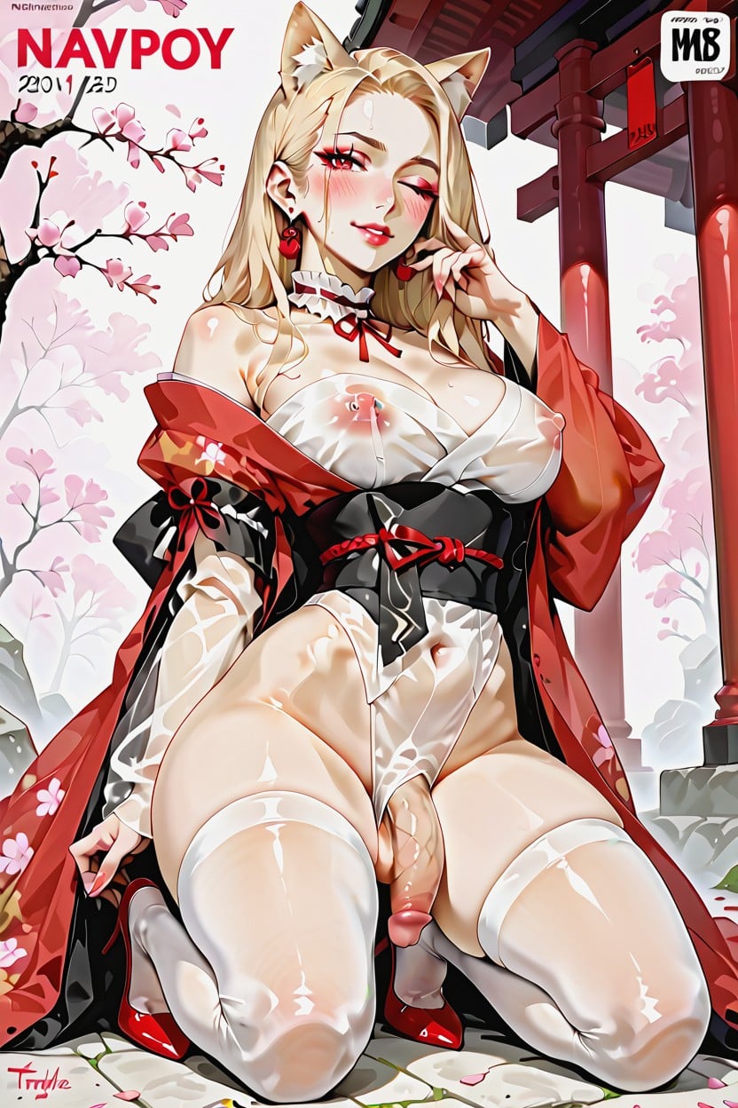 Waist, Rim Lighting, Off Shoulders Shemale AI Porn
