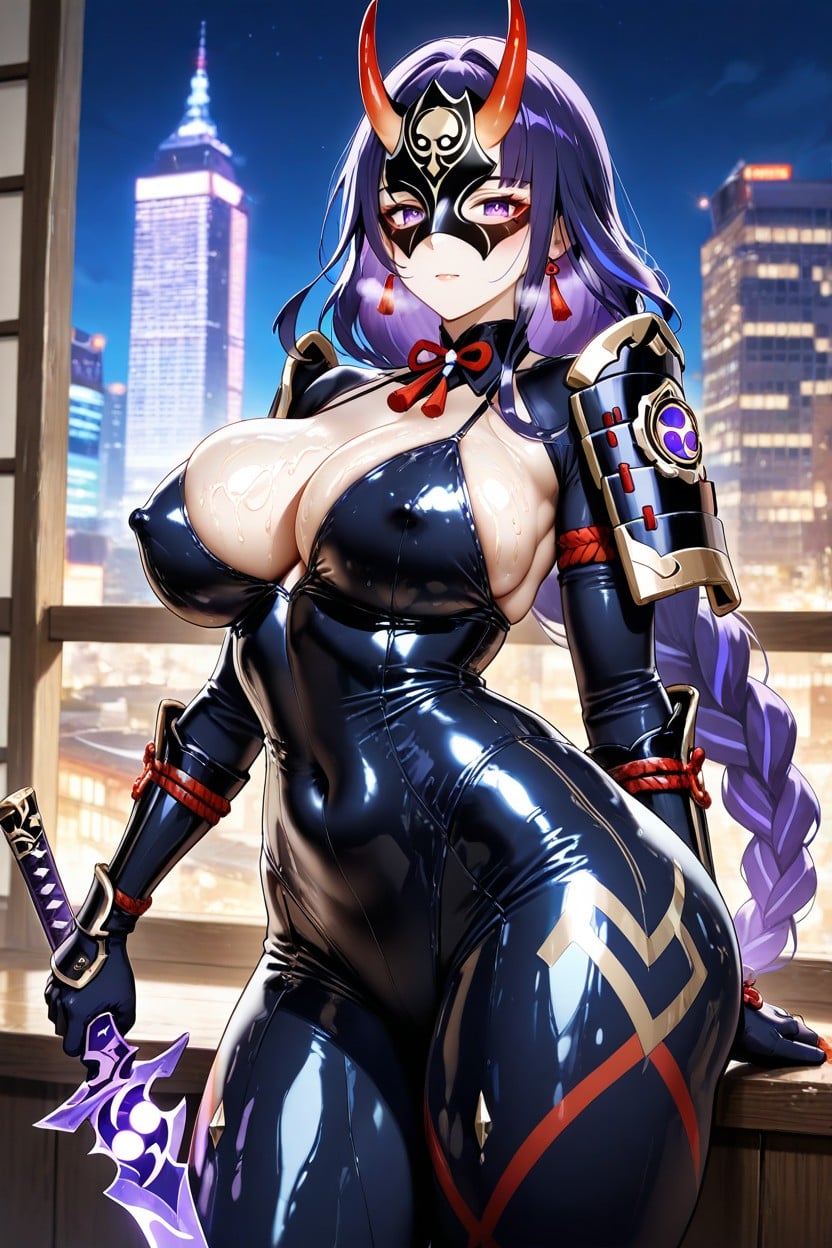 Evening Ball Mask, Thick Thighs, Samurai Hentai AI Porn