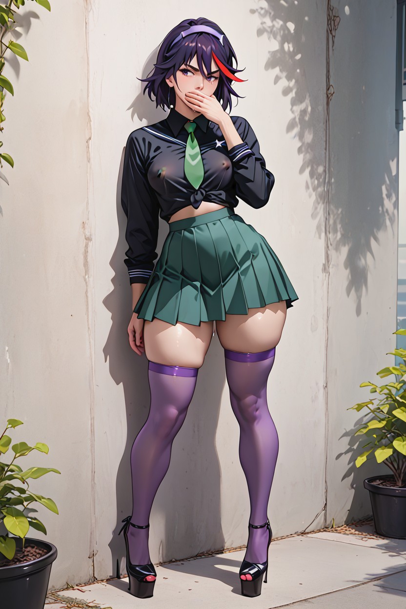 Cries In, Overflowing Cubby Belly, Prominent Hip AI Porn