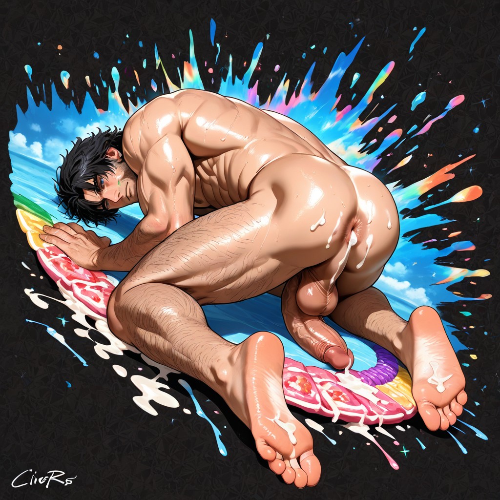 Candy Pop Art Style, Body Hair, Ass Up 게이 AI 포르노