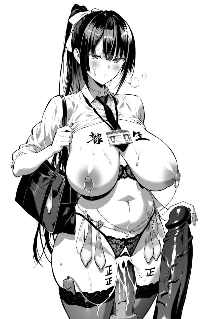 Breast Writing, Black Hair, Haite Kudasai Takamine-san Hentai AI Porn