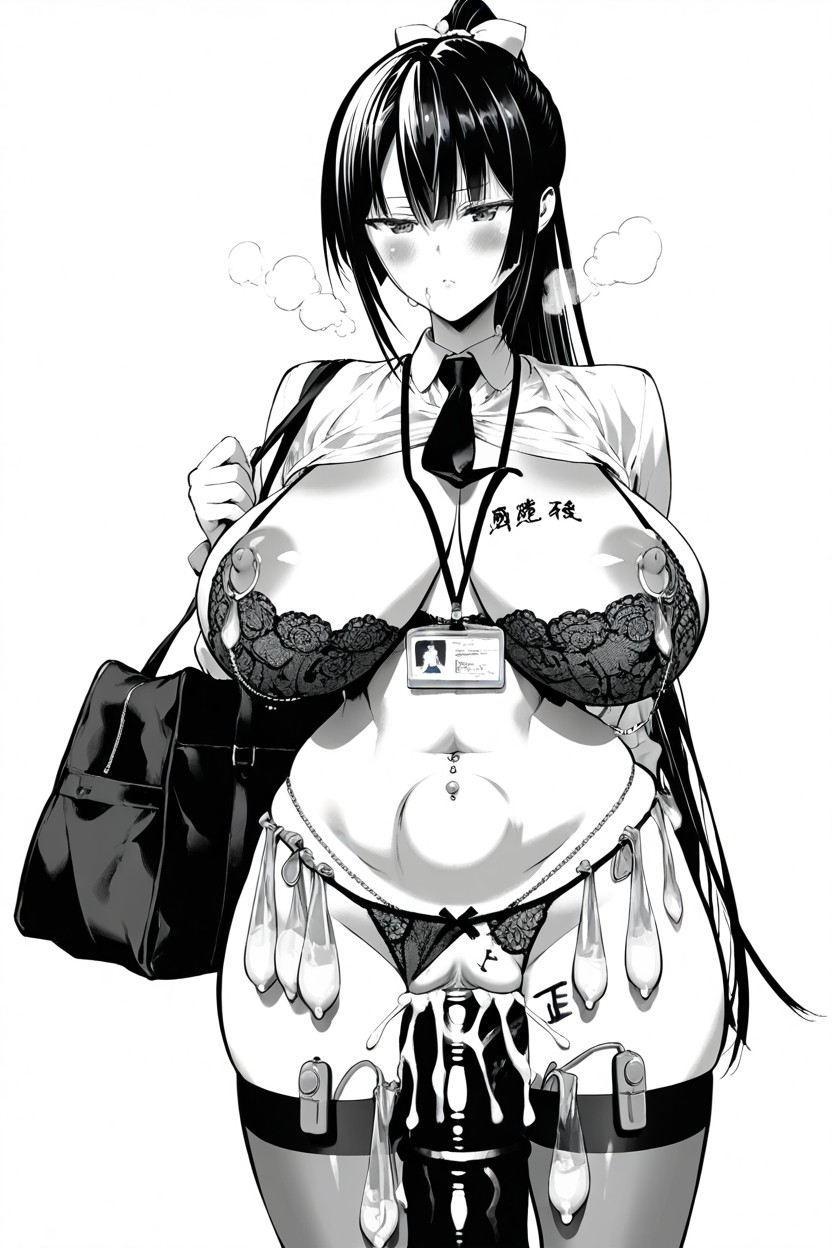 Black Hair, Anatomically Accurate, Used Condom Tied On Panties Hentai AI Porn