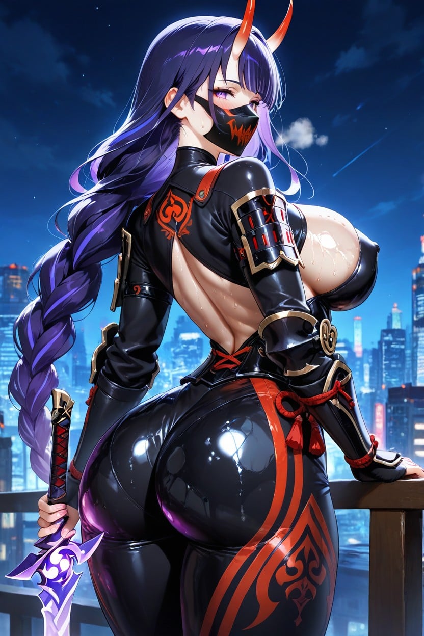 Samurai, Busty, Thick Thighs Hentai AI Porn