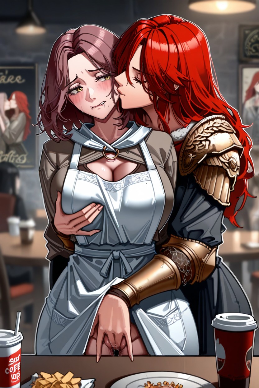 Biting Lip, Canonical Clothed Malenia, Yuri AI Porn