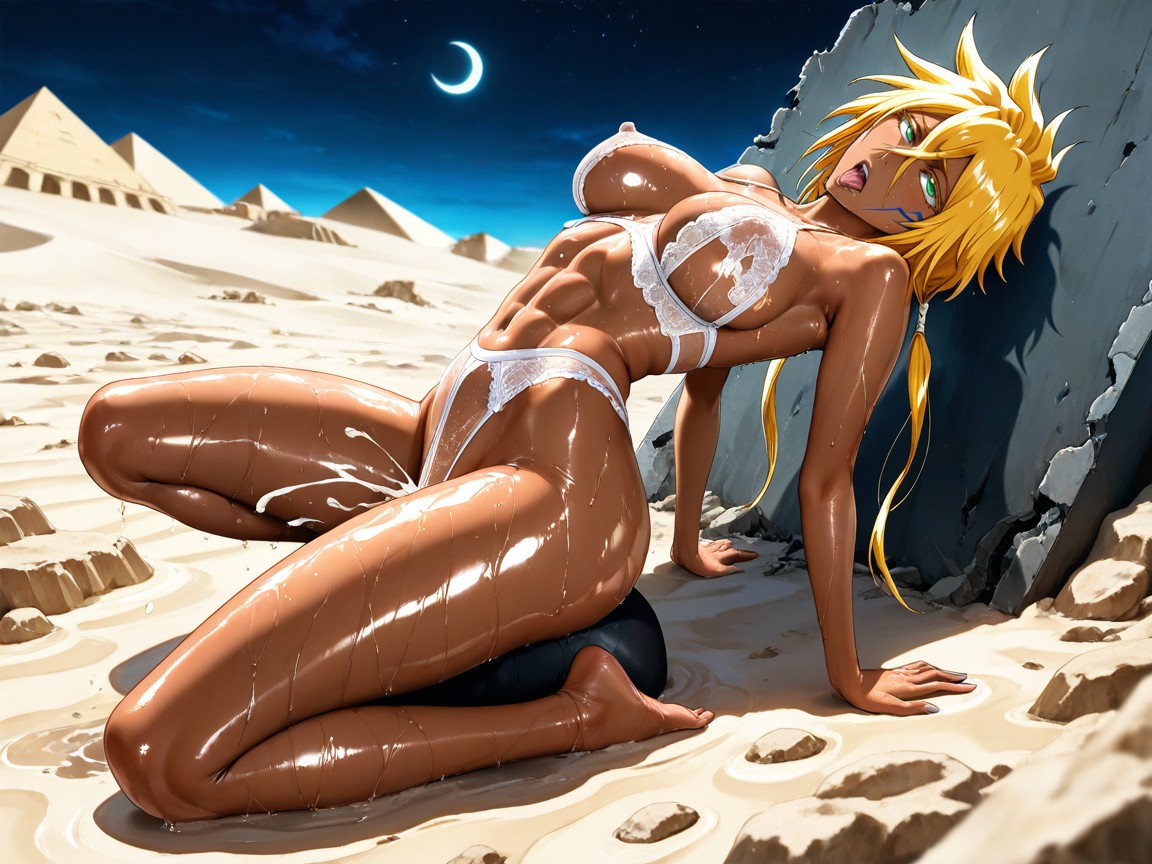 Macchu Piccu, Palace Hall With View Of Barren White Desert, Hardcore Sex Hentai AI Porn