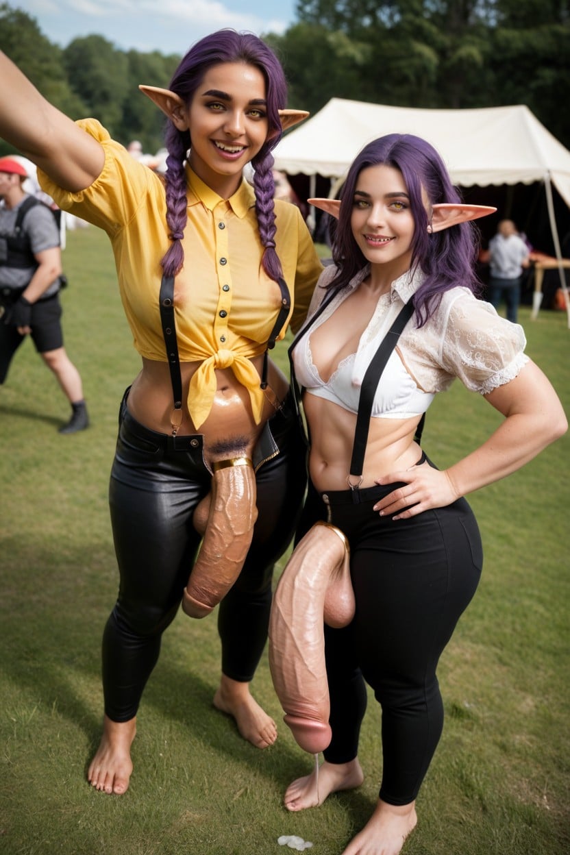 Hyper Oversized Head, Medieval Carnival, 2 People Shemale AI Porn