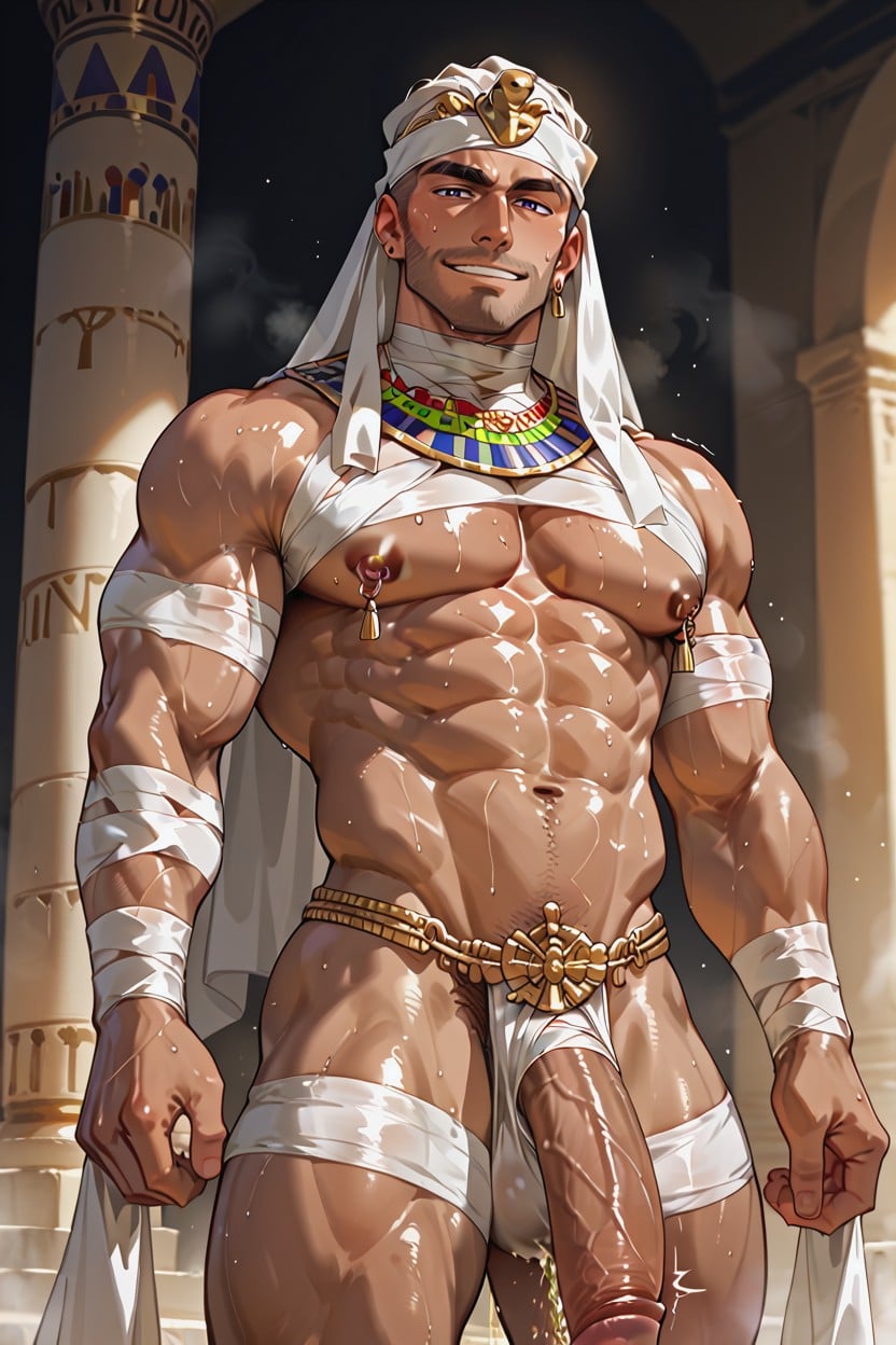 His Face Is Uncovered, A Sexy Male Mummy, Solo Male 게이 AI 포르노
