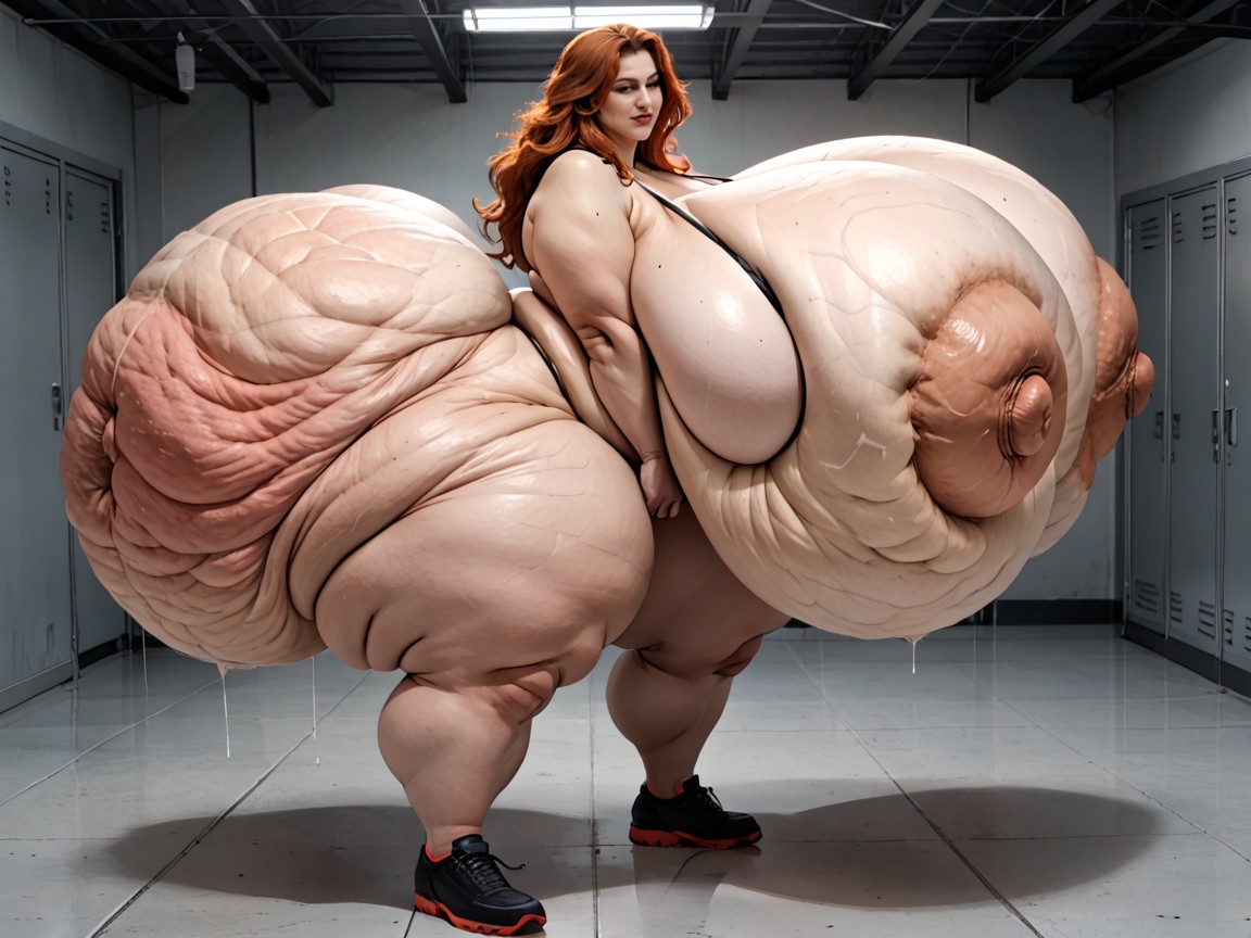 Impossibly Disproportionate Pear Shape Ssbbw, Breast To Body Ratio Multiply Sizex, Impossibly Disproportionate Pear Shape Ssbbw BBW AI Porn