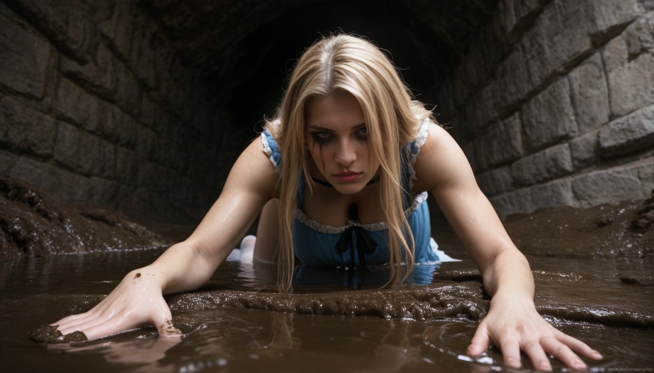 Alice In Wonderland, Bending Over, Hyper Dripping Pussy AI Porn
