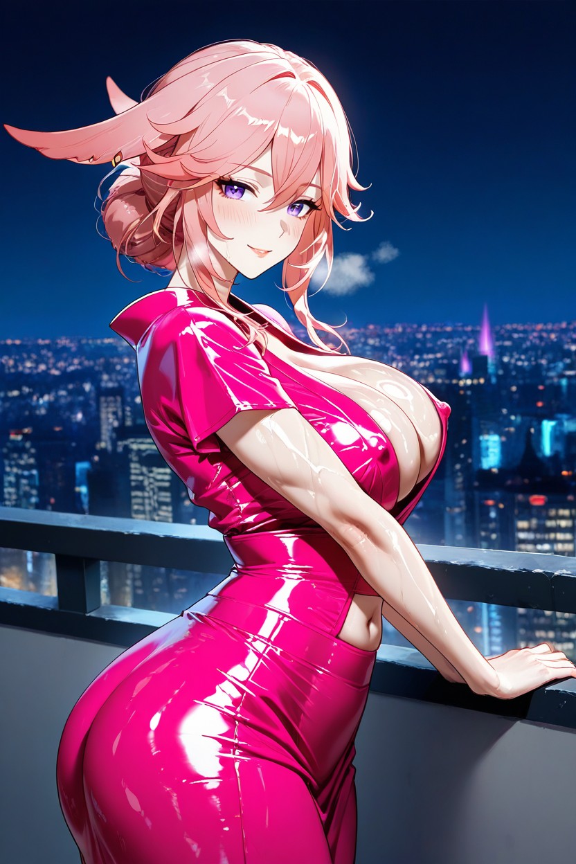 Extremely Wide Hips, Fit Body, Wearing Tight Hentai AI Porn