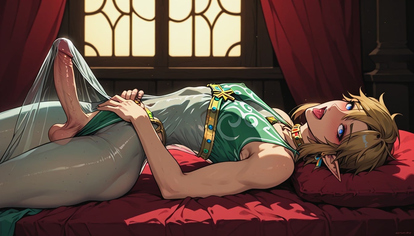Genitalia Between Legs, Link From Legend Of Zelda, Cock Bulge Shemale AI Porn